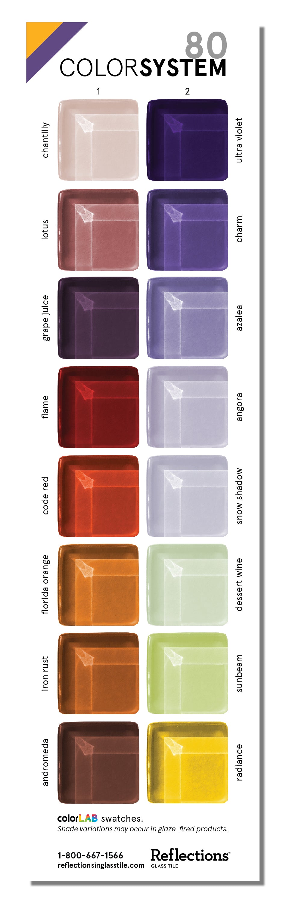 Glass Sample | Color Card 1-2