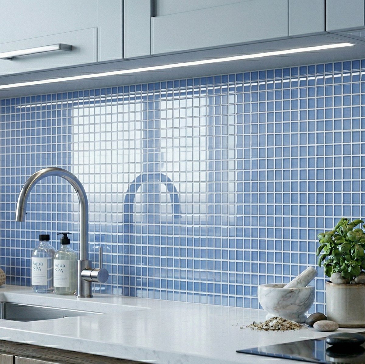 Factory Sale - Light Cobalt  1x1 Glossy