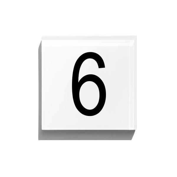 Made To Order Glass Tile | Depth Marker "6"