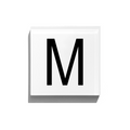 Made To Order Glass Tile | Depth Marker "M"