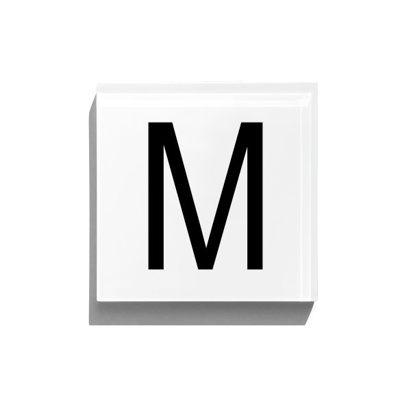 Made To Order Glass Tile | Depth Marker "M"